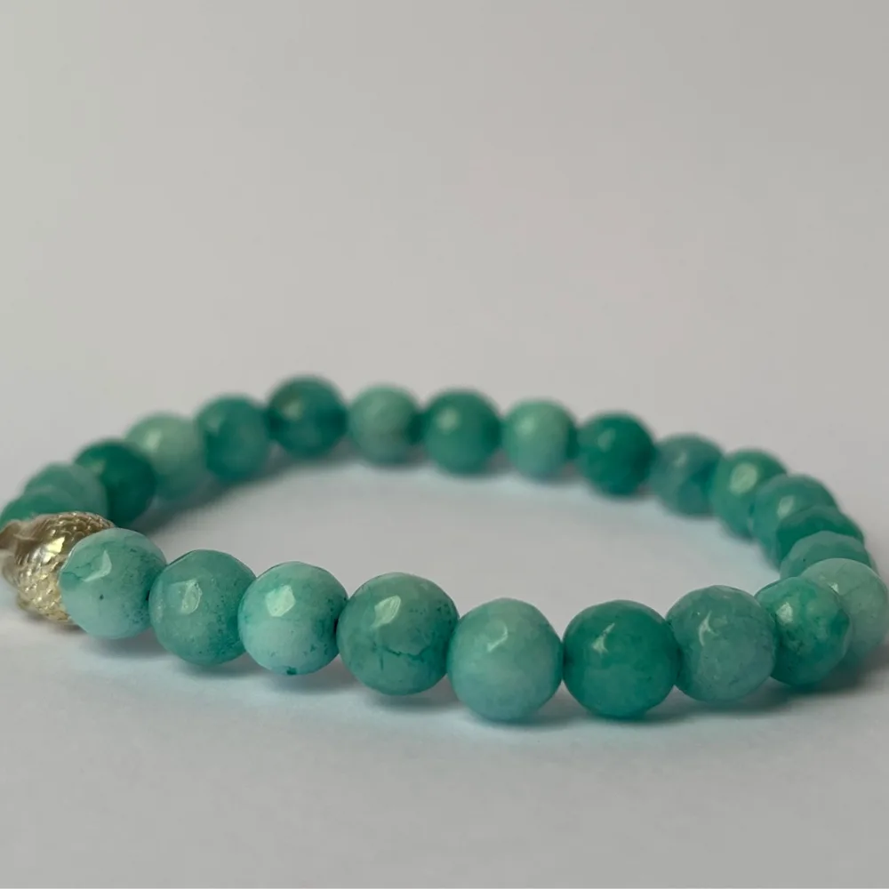 "Karma Buddha" Amazonit karkötő Buddha medállal - Image 3