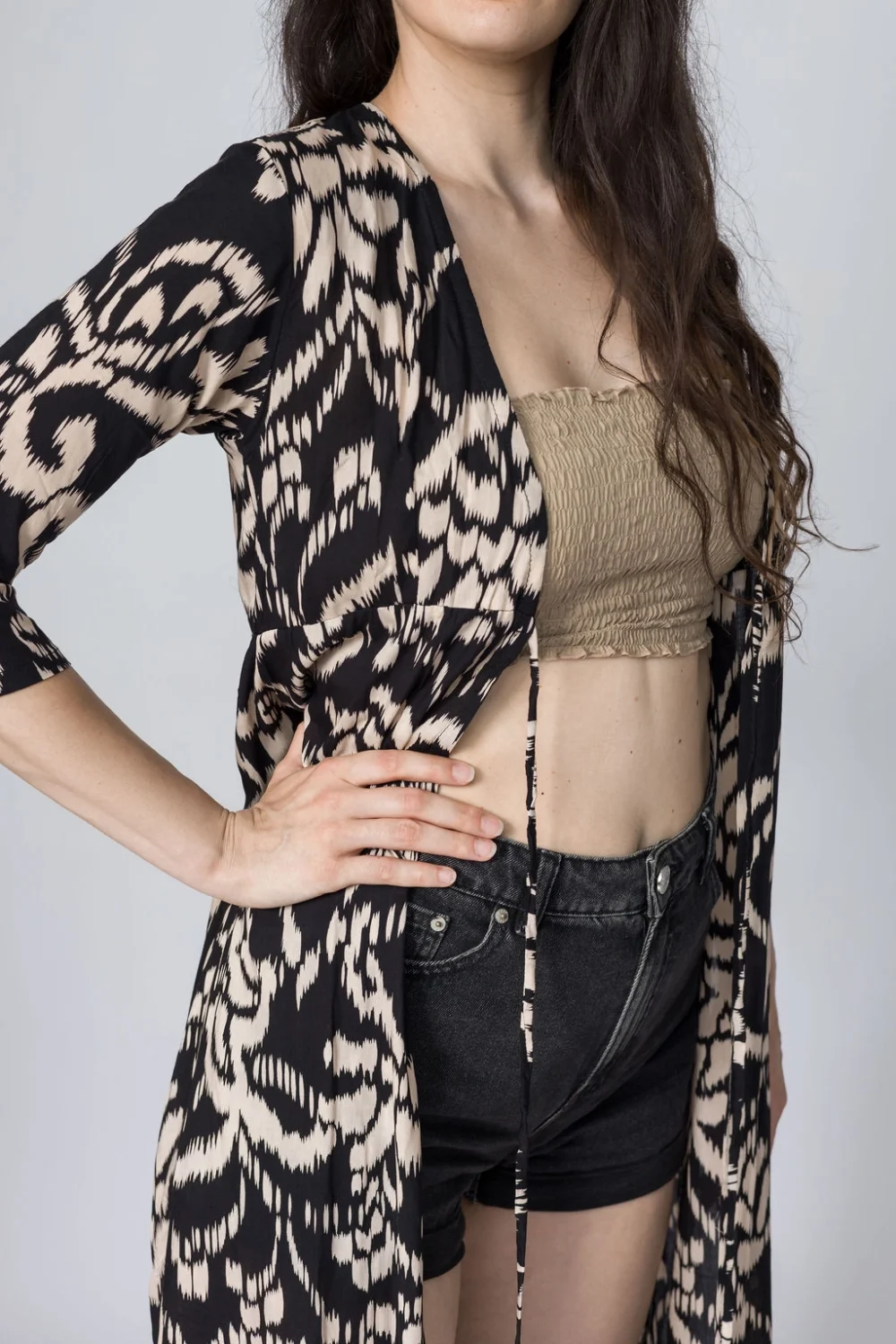 "Angin Tropis – Trópusi szellő" kézzel nyomott kimono - Image 12