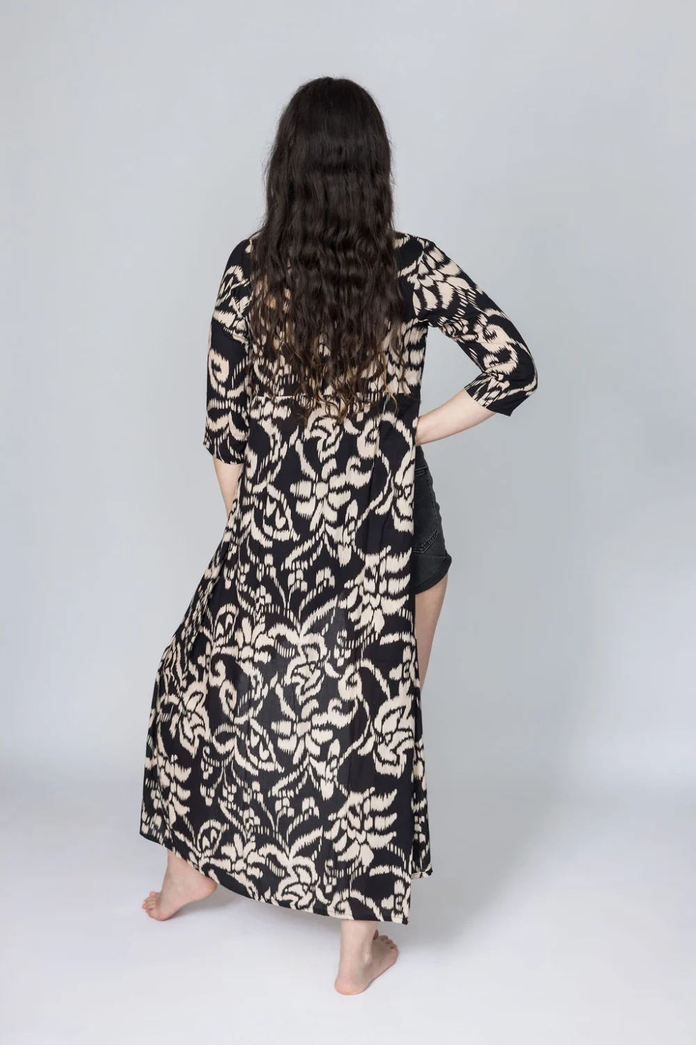 "Angin Tropis – Trópusi szellő" kézzel nyomott kimono - Image 13