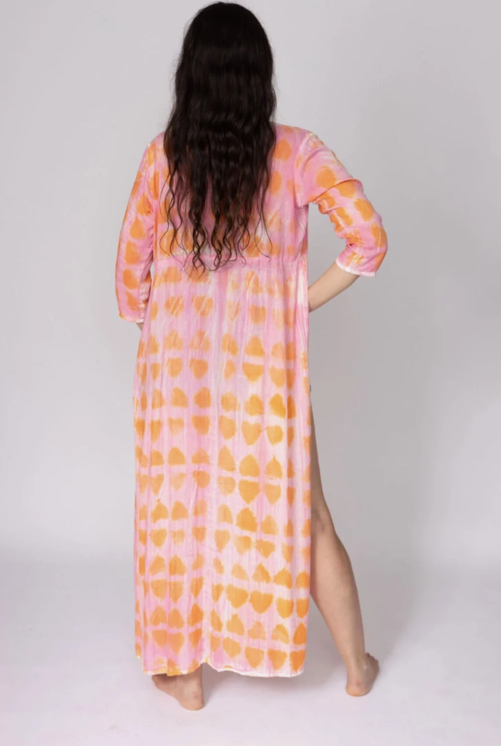 "Angin Tropis – Trópusi szellő" kézzel nyomott kimono - Image 15